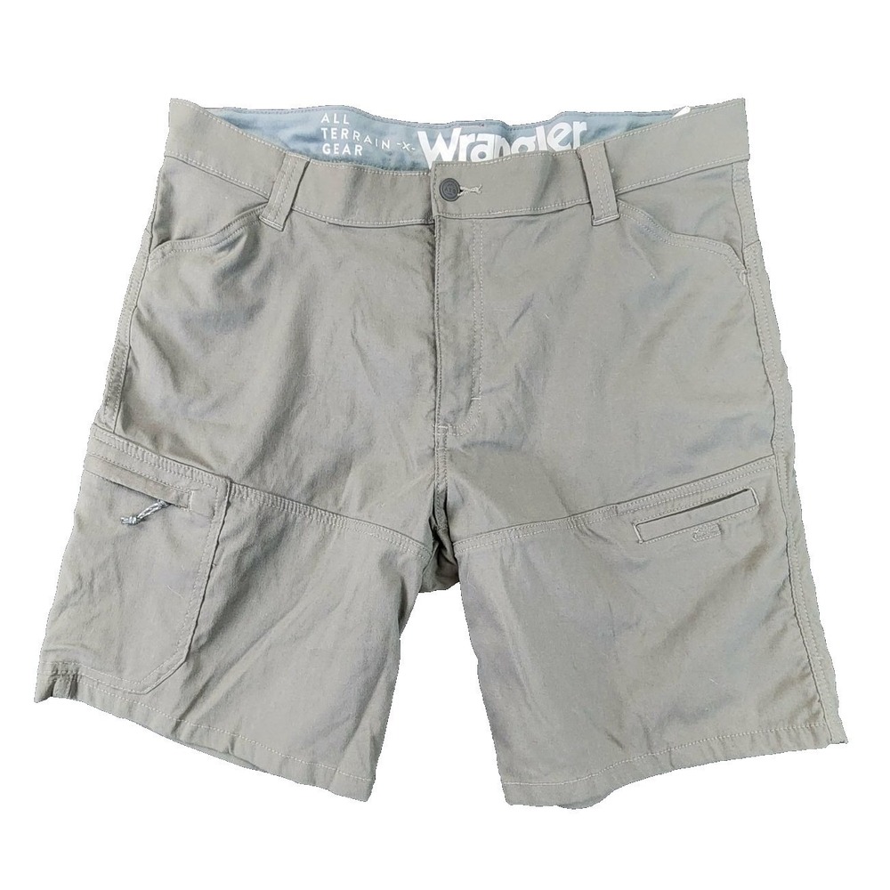 Wrangler All Terrain Gear Gray Mens 36 ATG Utility Cargo Hiking Shorts 112337317